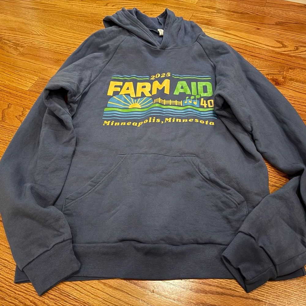 NEW Farm Aid 40 2025 Blue Hoodie